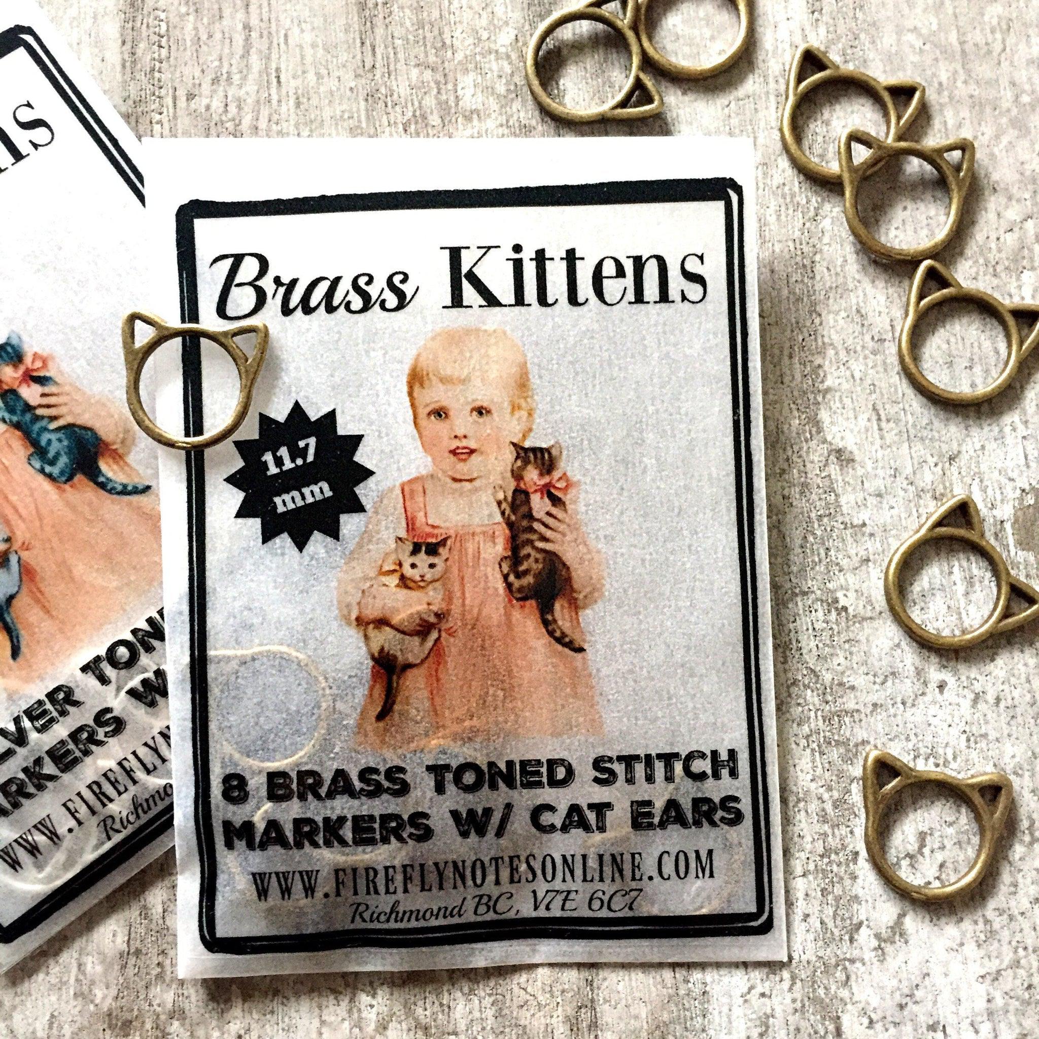 Kitten Stitch Markers - Medium Brass