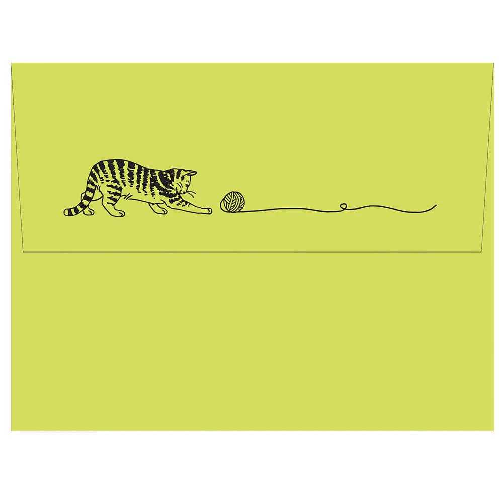 Cats at Play Note Cards with Letterpress Envelopes - Image 3