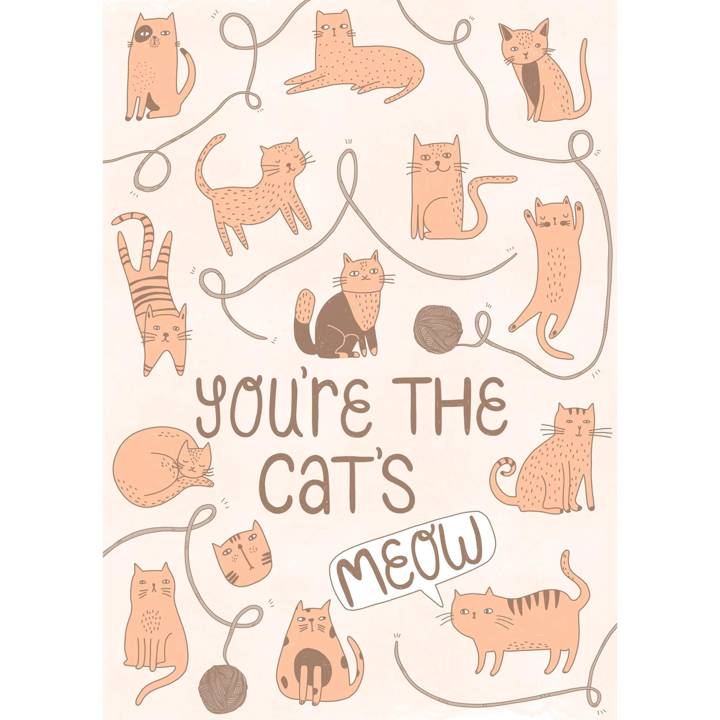 Cat's Meow Greeting Card
