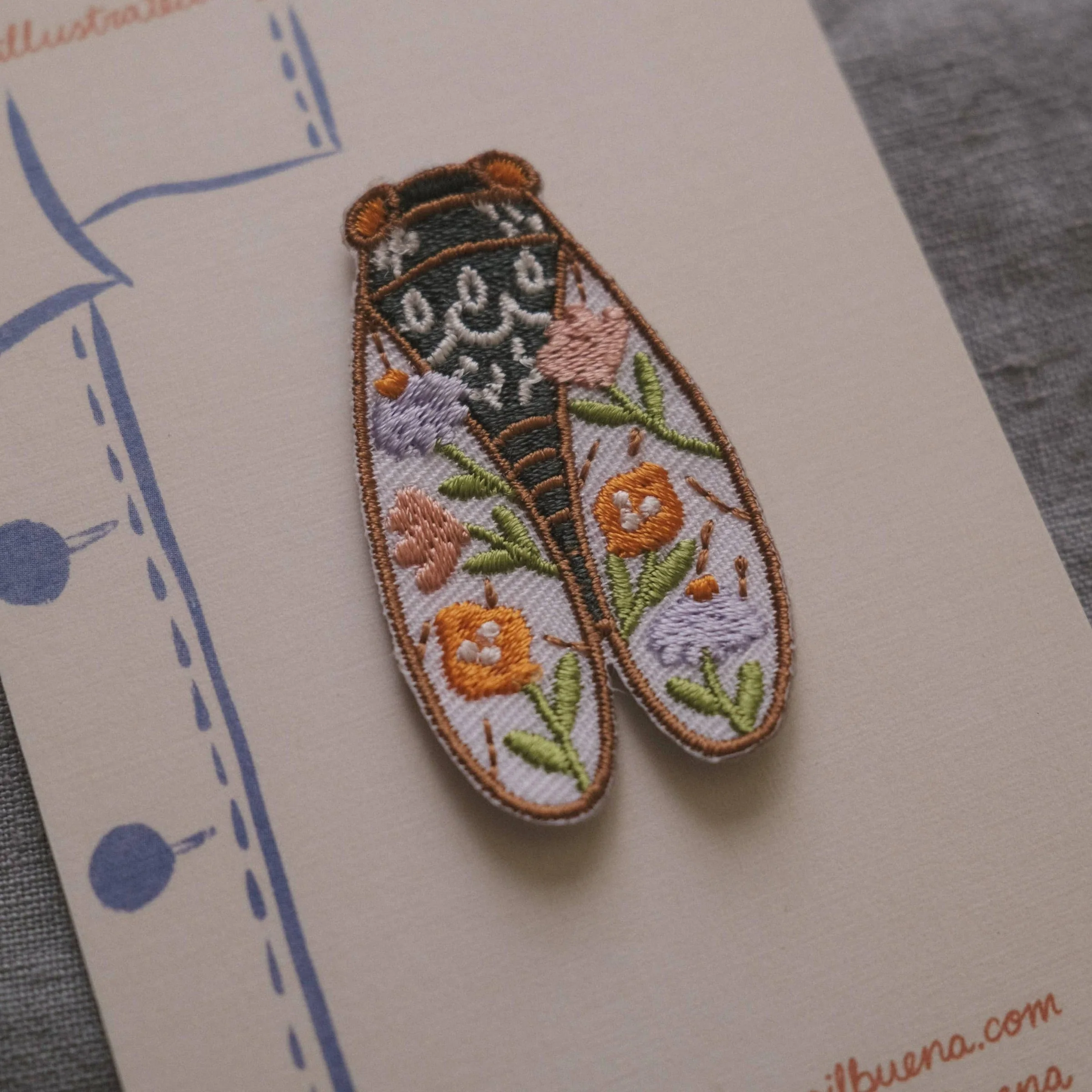 Cicada Small Iron-On Patch - Image 3