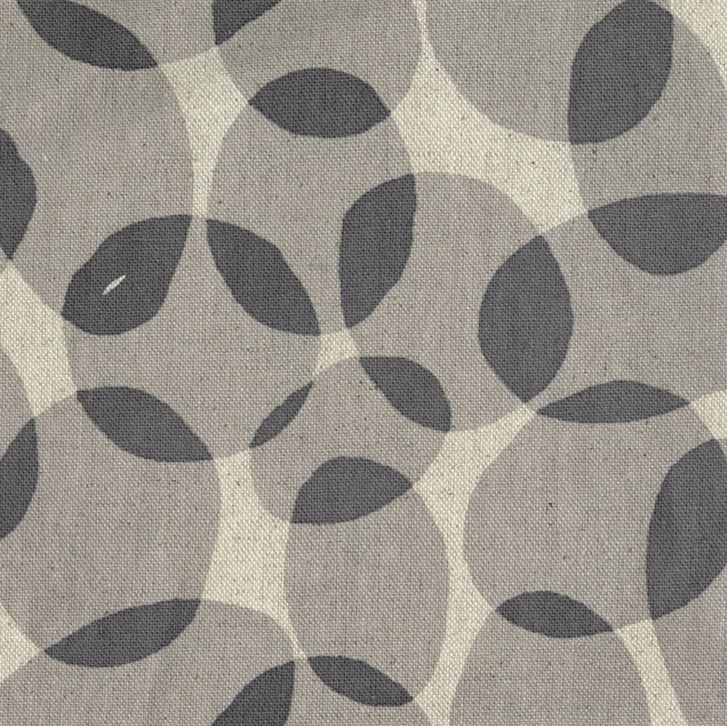 Circles Grey, on Cotton/Linen Canvas