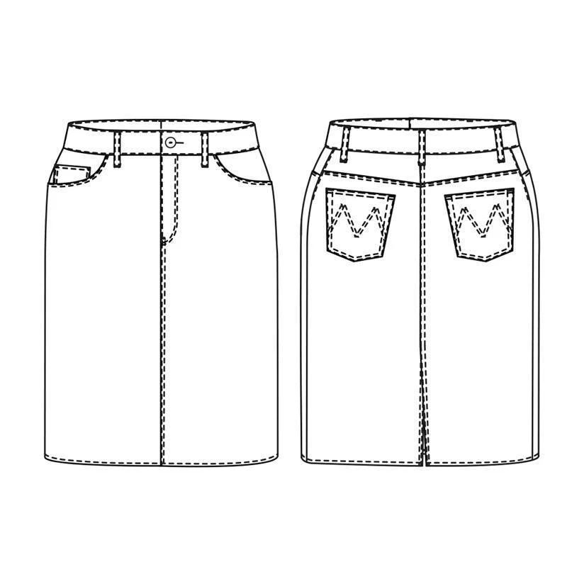 Clementine Denim Skirt Pattern - PDF DOWNLOAD - Image 5