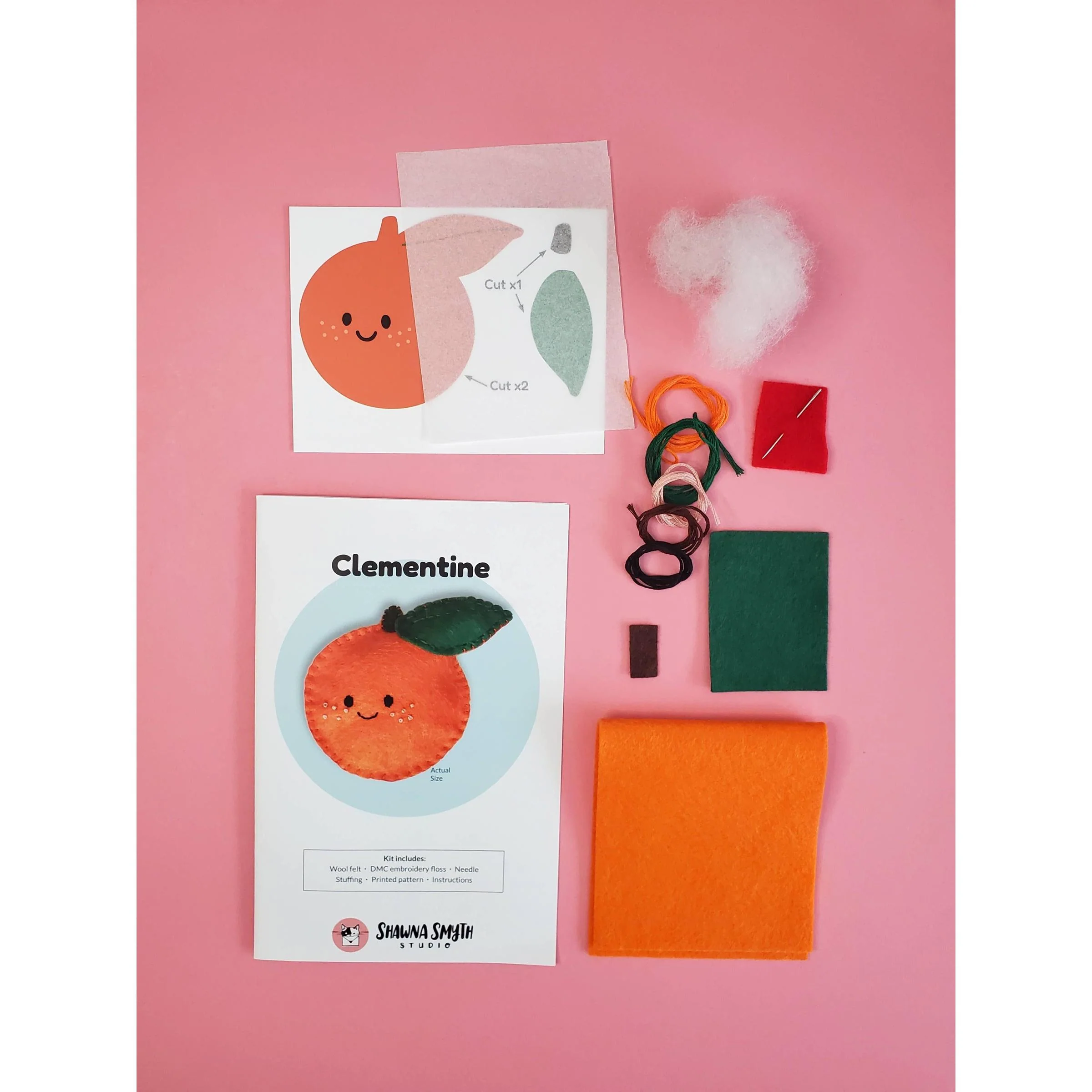 Clementine Felt Hand Stitching Kit - Image 3