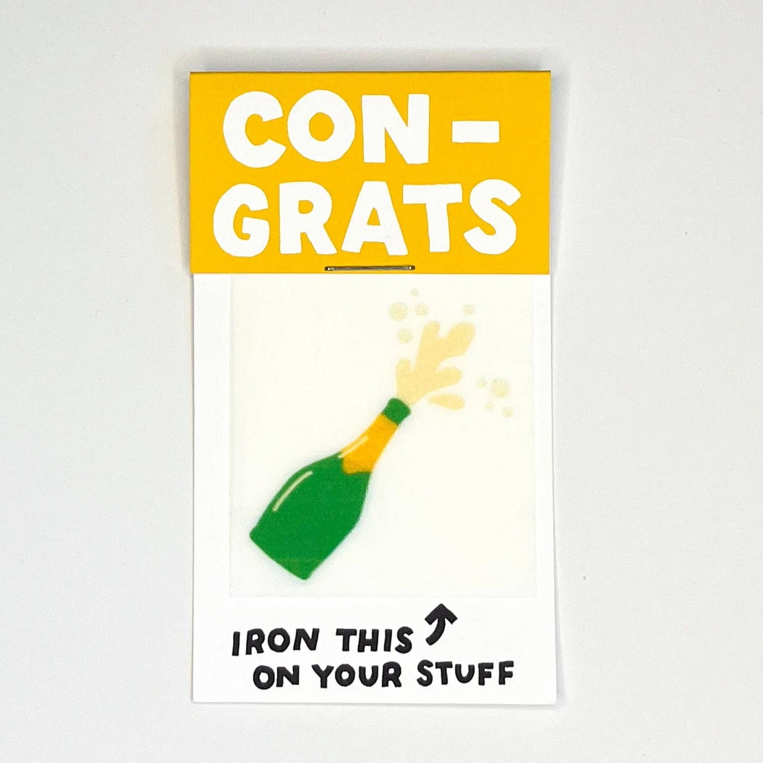 Congrats Bubbly Iron-On Transfer & Card