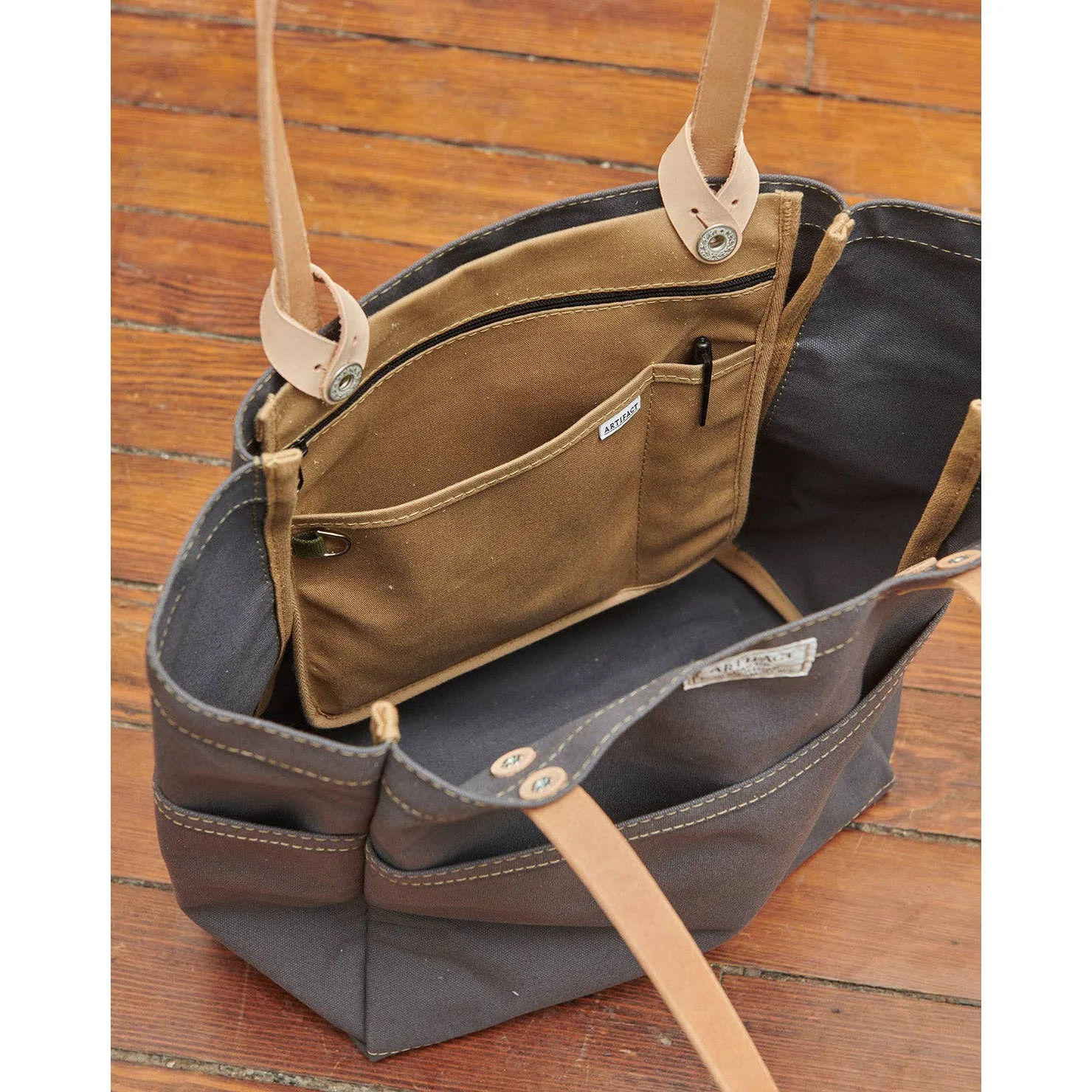 Tote Bag Insert & Crossbody - Olive - Image 4