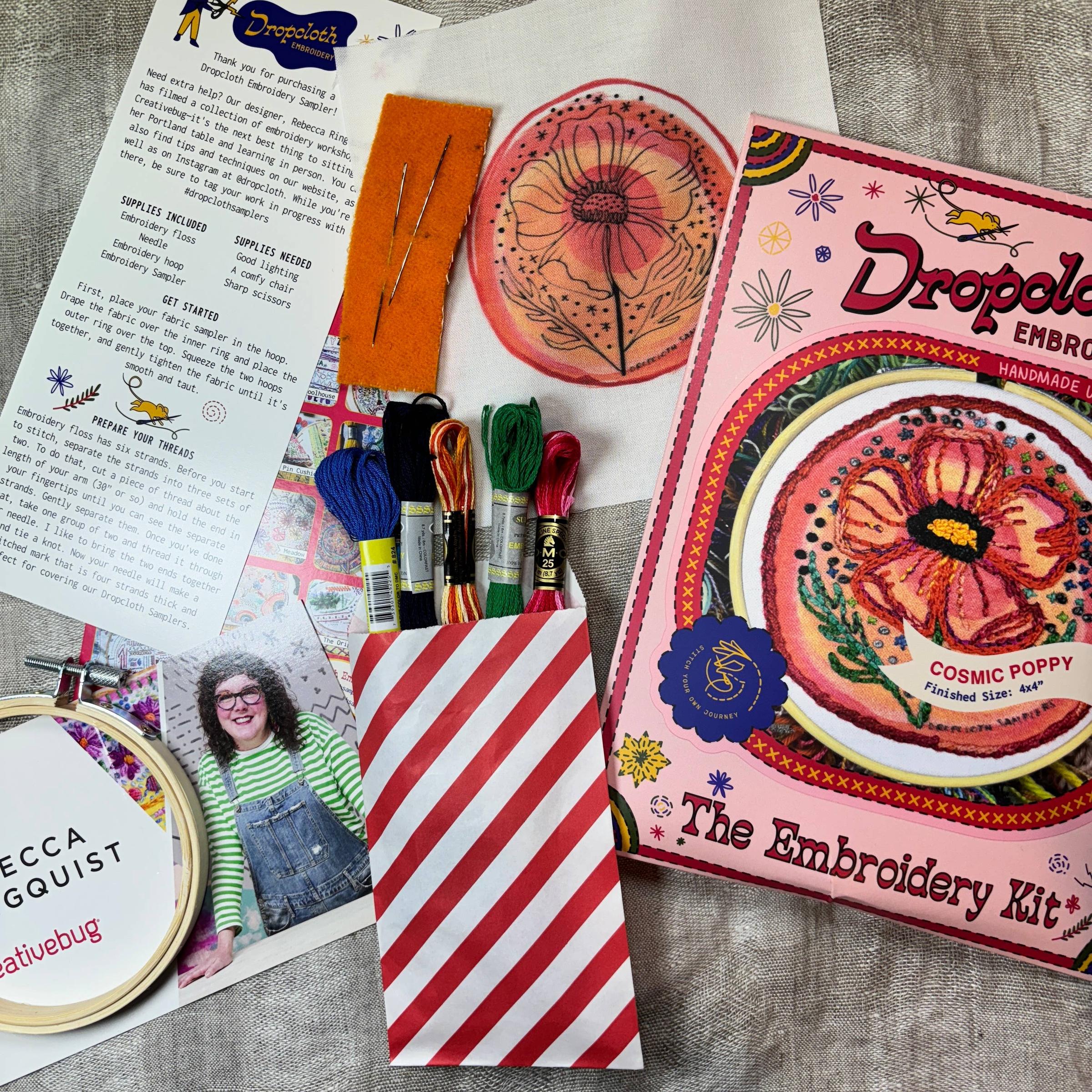 Cosmic Poppy Embroidery Kit - Image 3