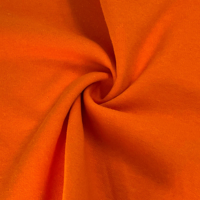Cotton/Acrylic Sweatshirt Fleece - Safety Orange