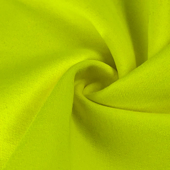 Cotton/Acrylic Sweatshirt Fleece - Safety Yellow