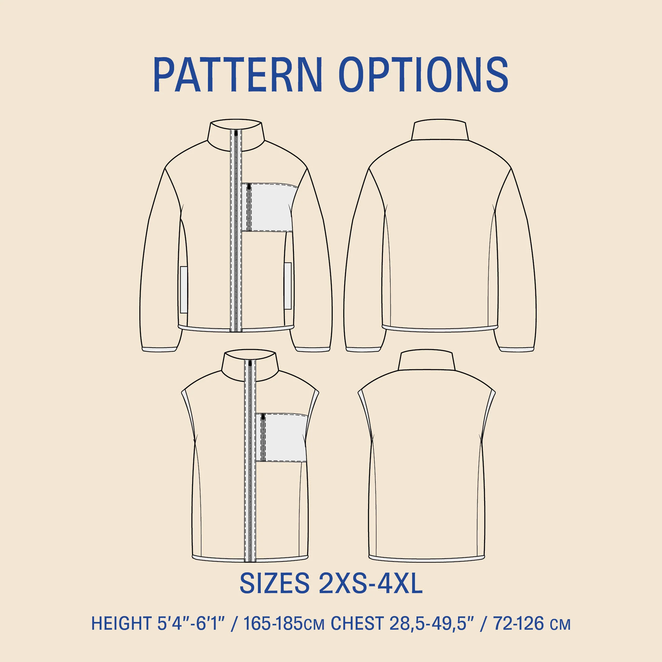 Cozy Fleece Jacket Pattern - PDF DOWNLOAD - Image 2