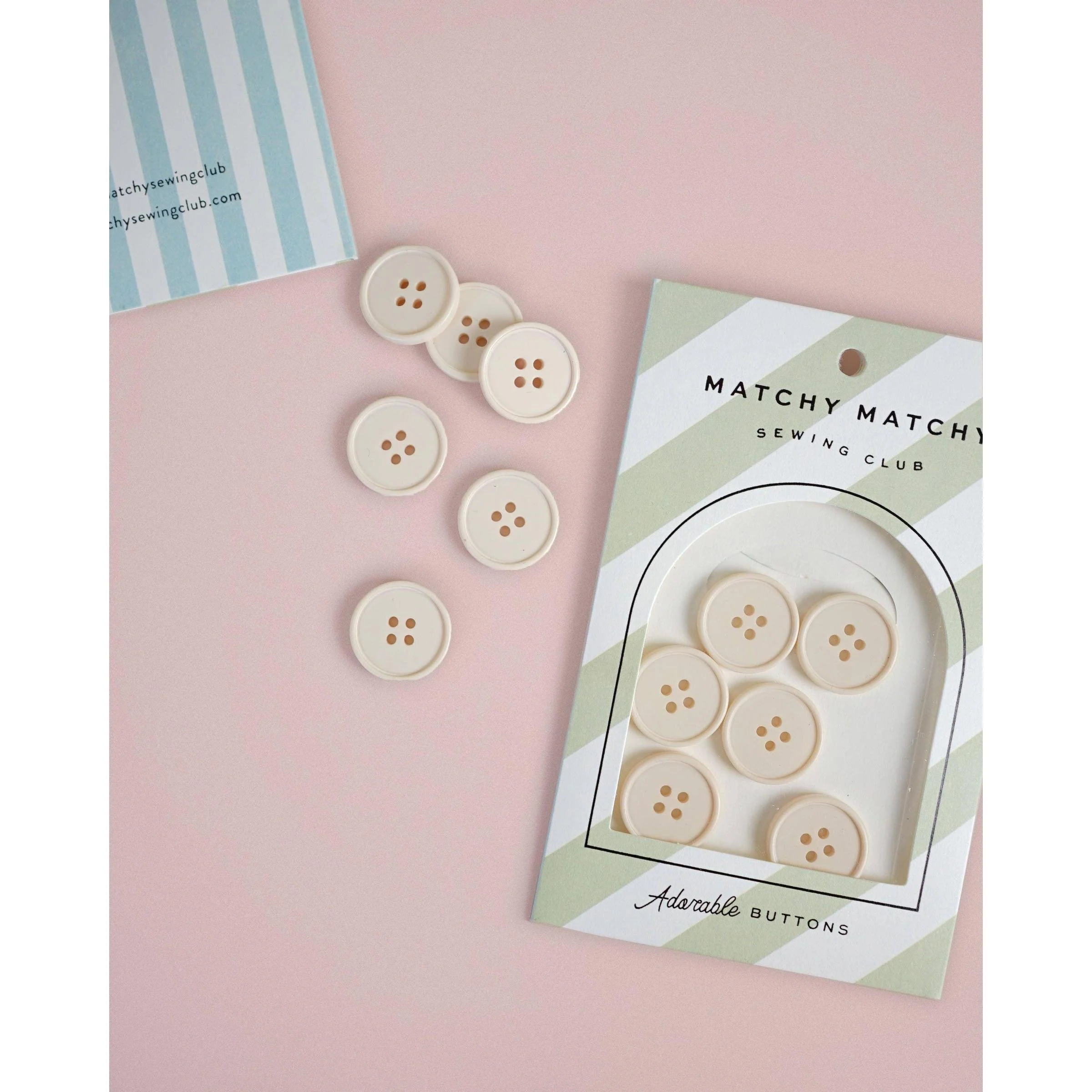 Cream Puff 7/8" Retro Buttons - Image 3