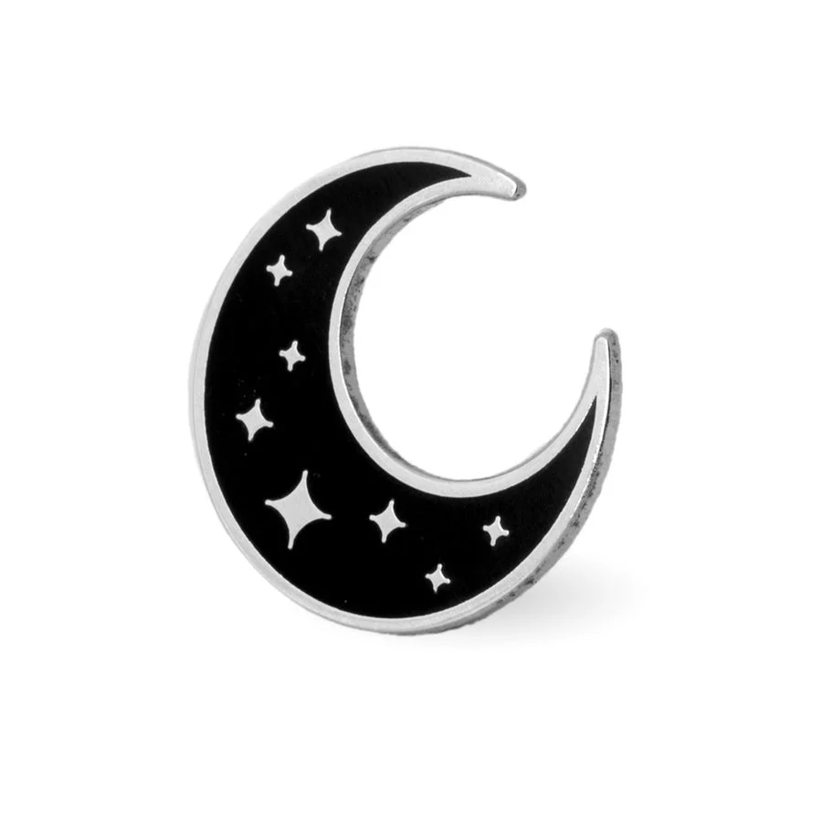 Crescent Moon Enamel Pin - Image 2