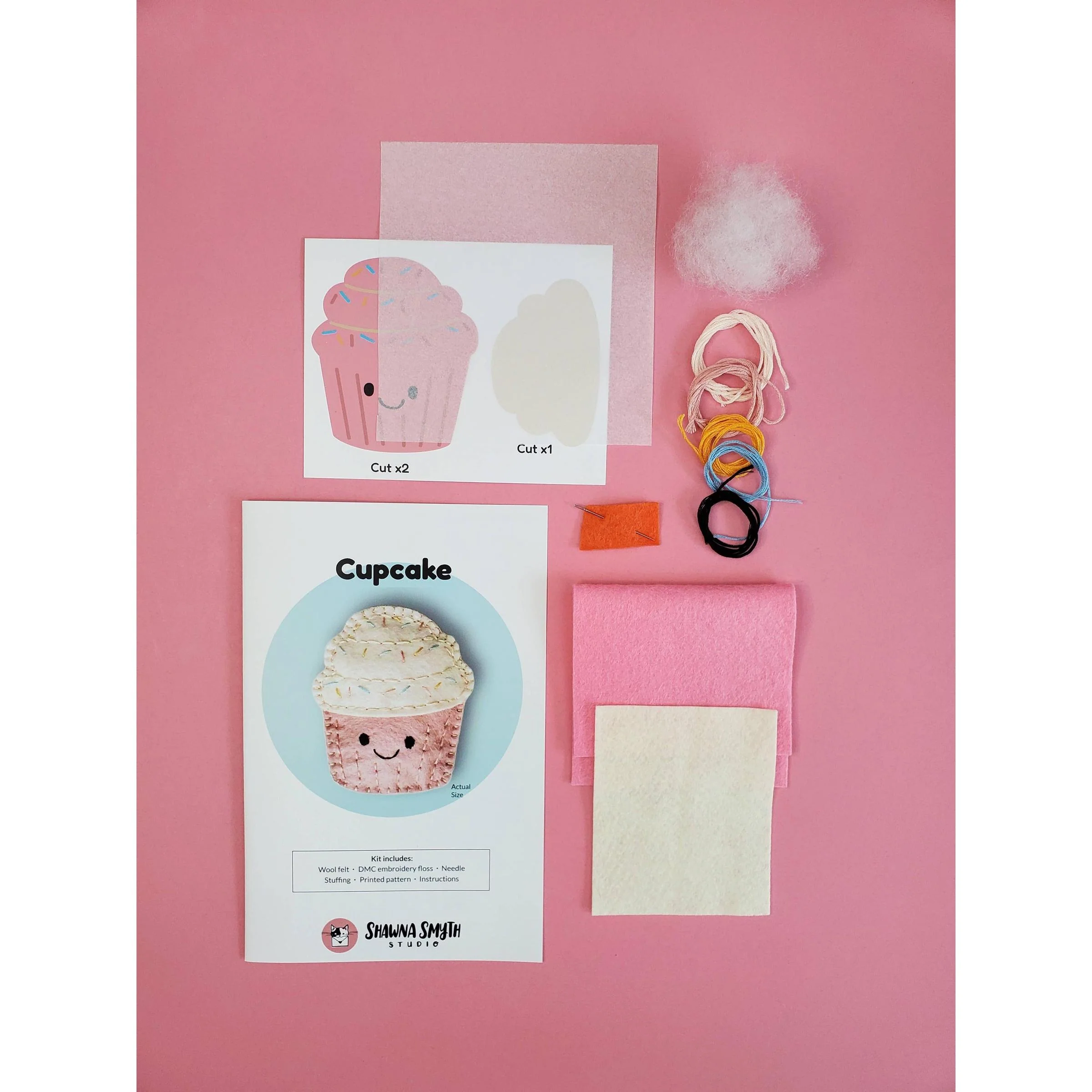 Cupcake Felt Hand Stitching Kit - Image 3