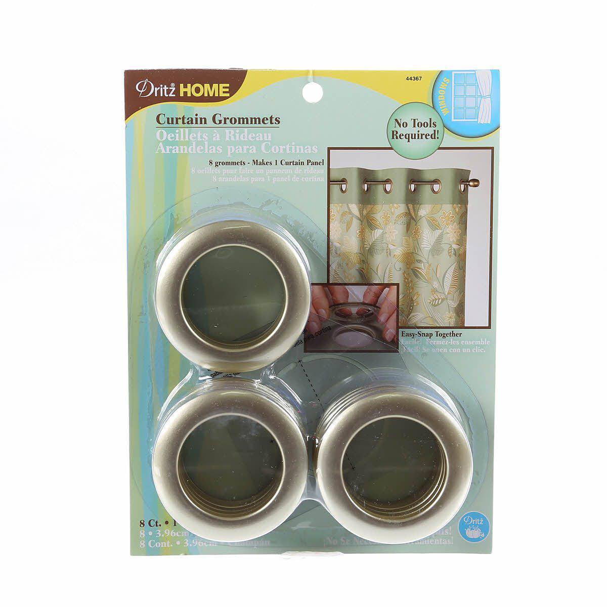 Large Curtain Grommets, Champagne