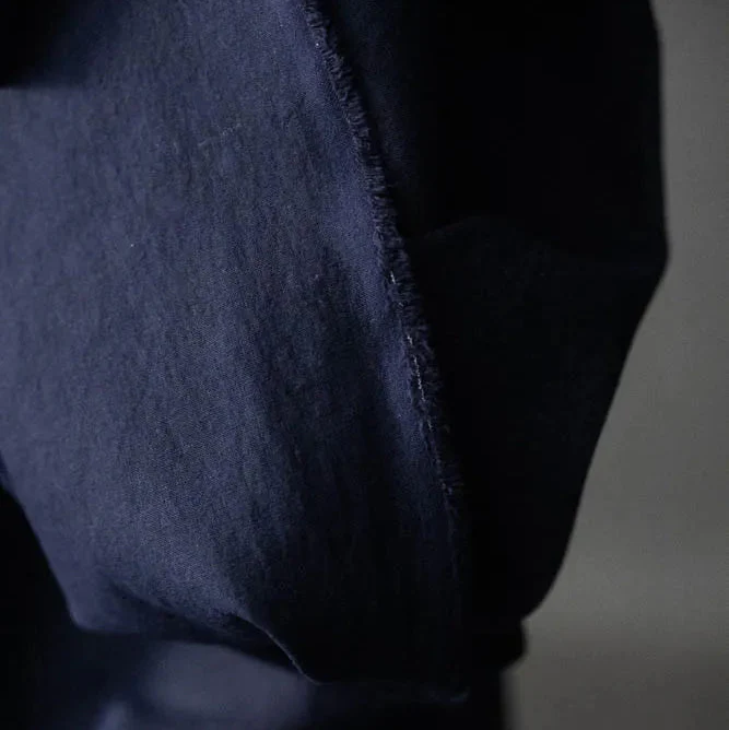 Dark Navy Organic Cotton/Linen - Image 2