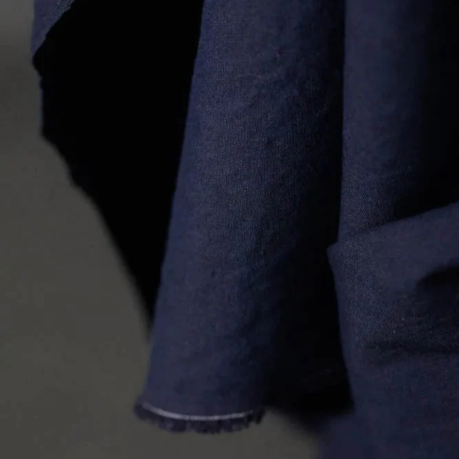 Dark Navy Organic Cotton/Linen - Image 3