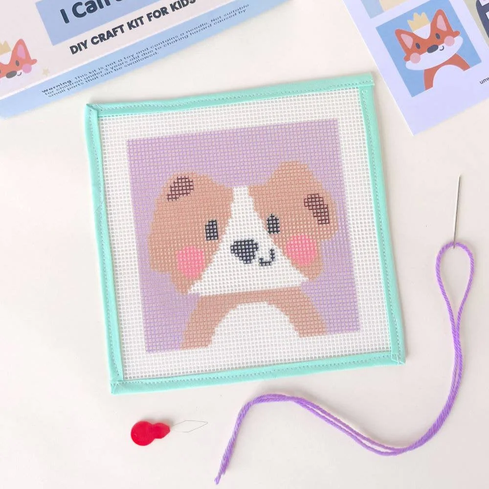 David the Dog - Needlepoint Kit for Kids - Image 2