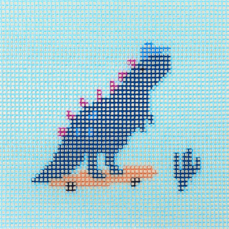 Dino the Skater - Needlepoint Kit for Kids - Image 2