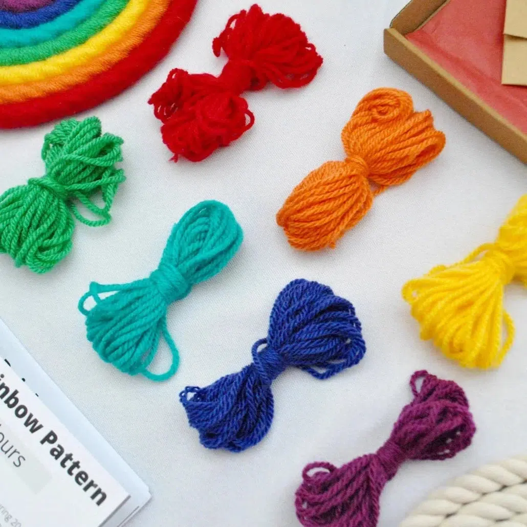 DIY Bright and Bold Large Macrame Rainbow Craft Kit - Image 3