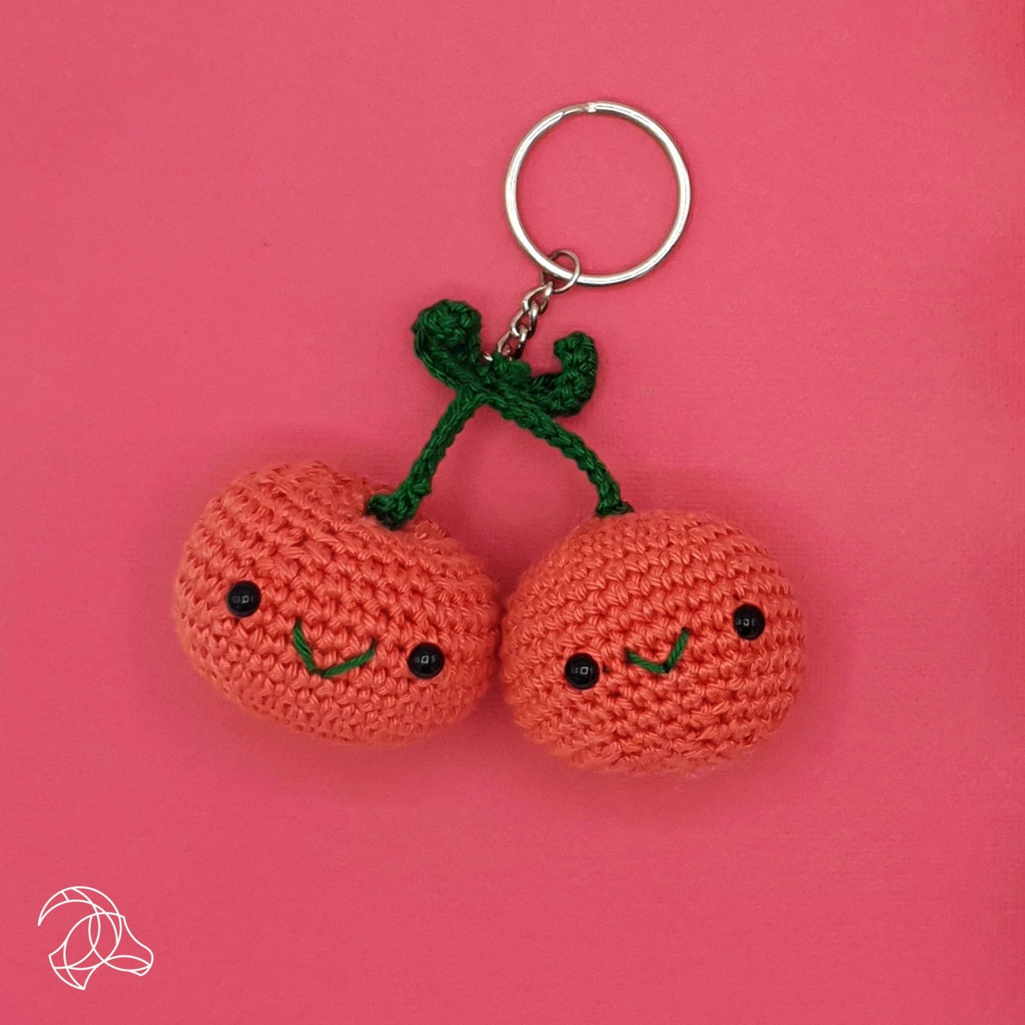 DIY Crochet Kit - Cherries Keychain - Image 2