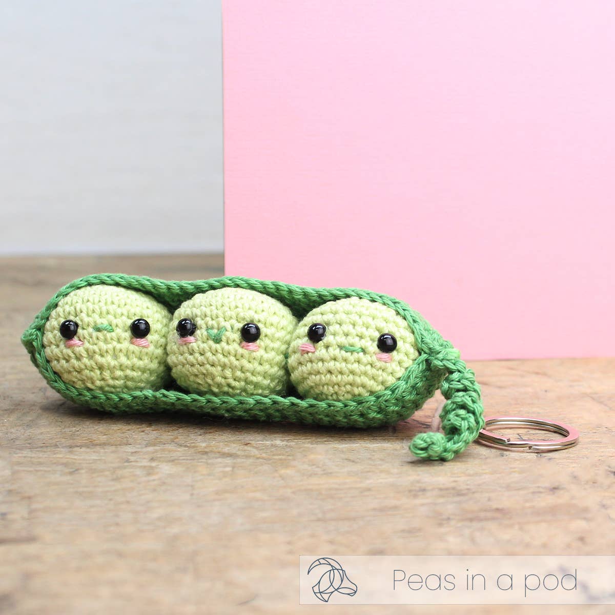DIY Crochet Kit - Peas Keychain