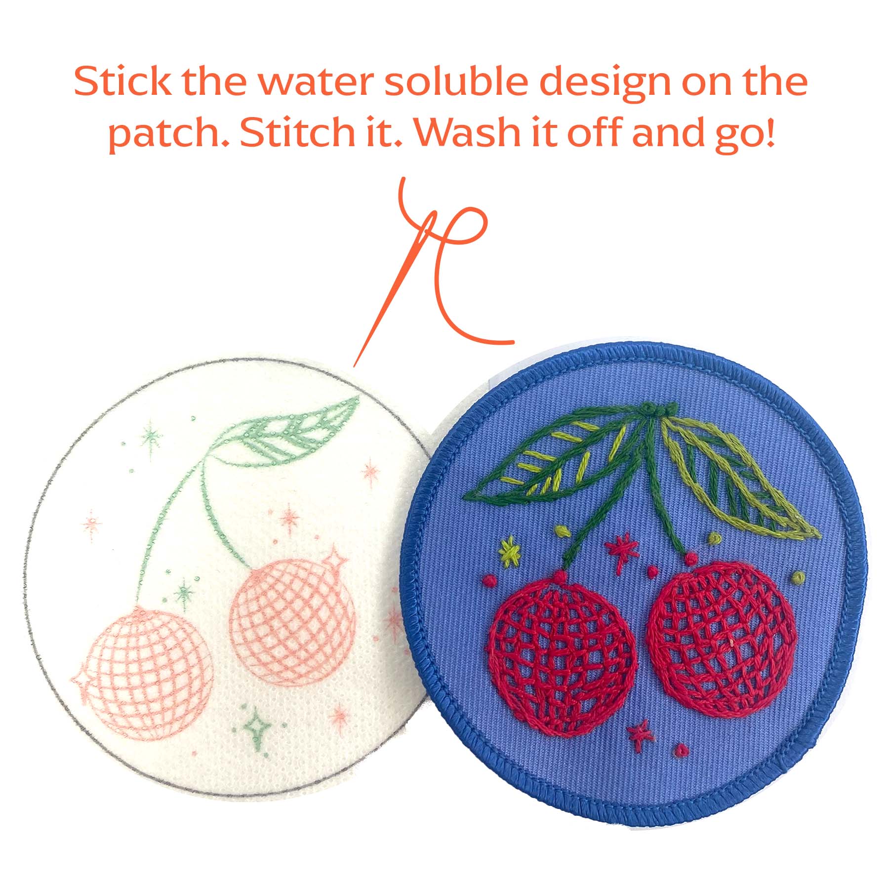 DIY Embroidery Patch Kit - Red Fruits - Image 4