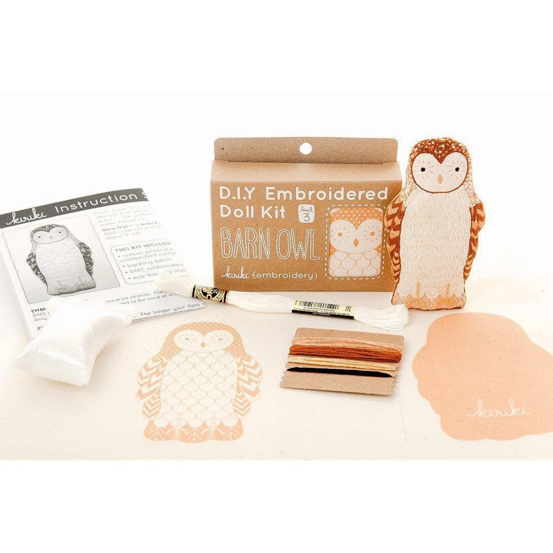 Barn Owl DIY Embroidery Kit - Image 2