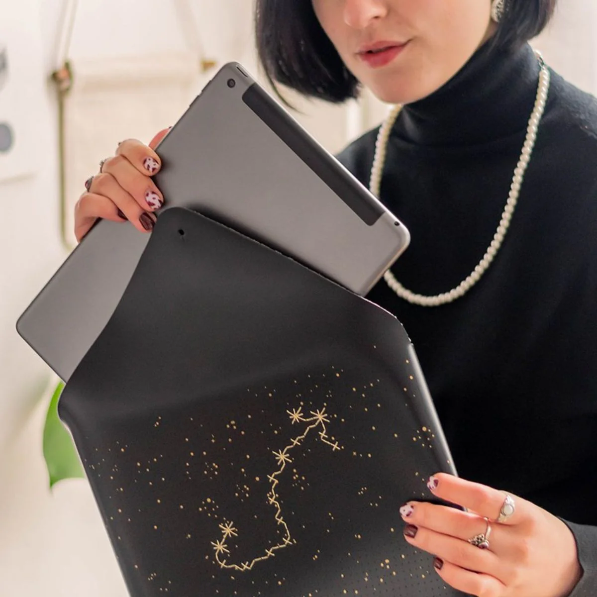 DIY Stitch Your Star Sign Kit - Vegan Leather iPad Pouch - Image 3