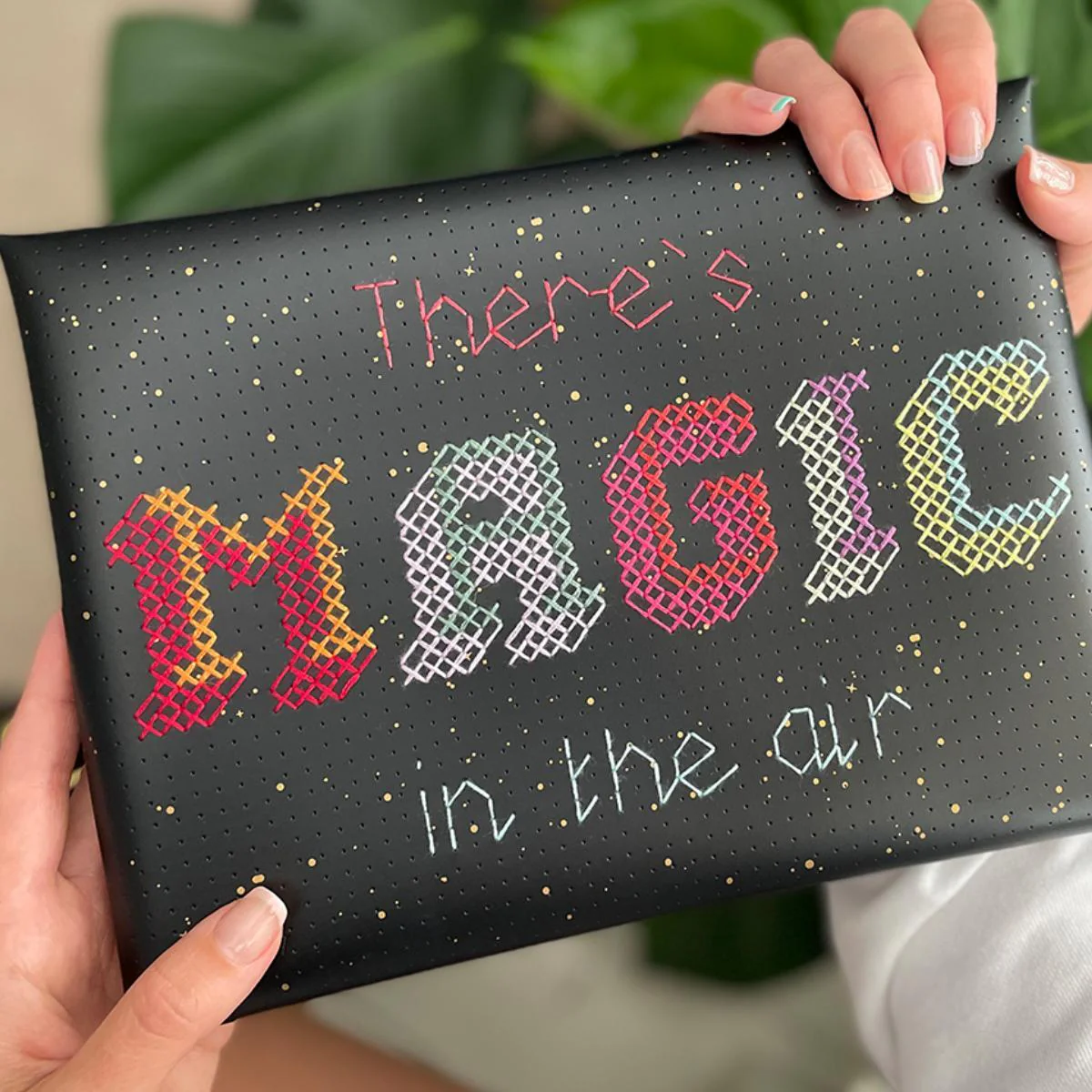 DIY Stitch Your Star Sign Kit - Vegan Leather iPad Pouch - Image 4