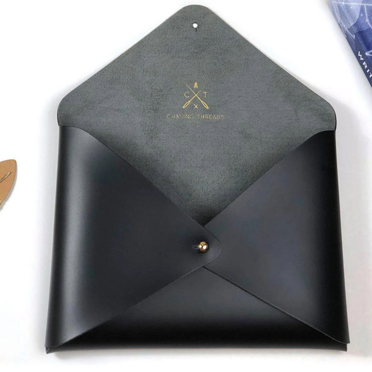 DIY Stitch Your Star Sign Kit - Vegan Leather iPad Pouch - Image 5