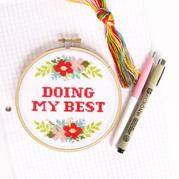 Doing My Best DIY Cross Stitch Kit, The Stranded Stitch - Image 2