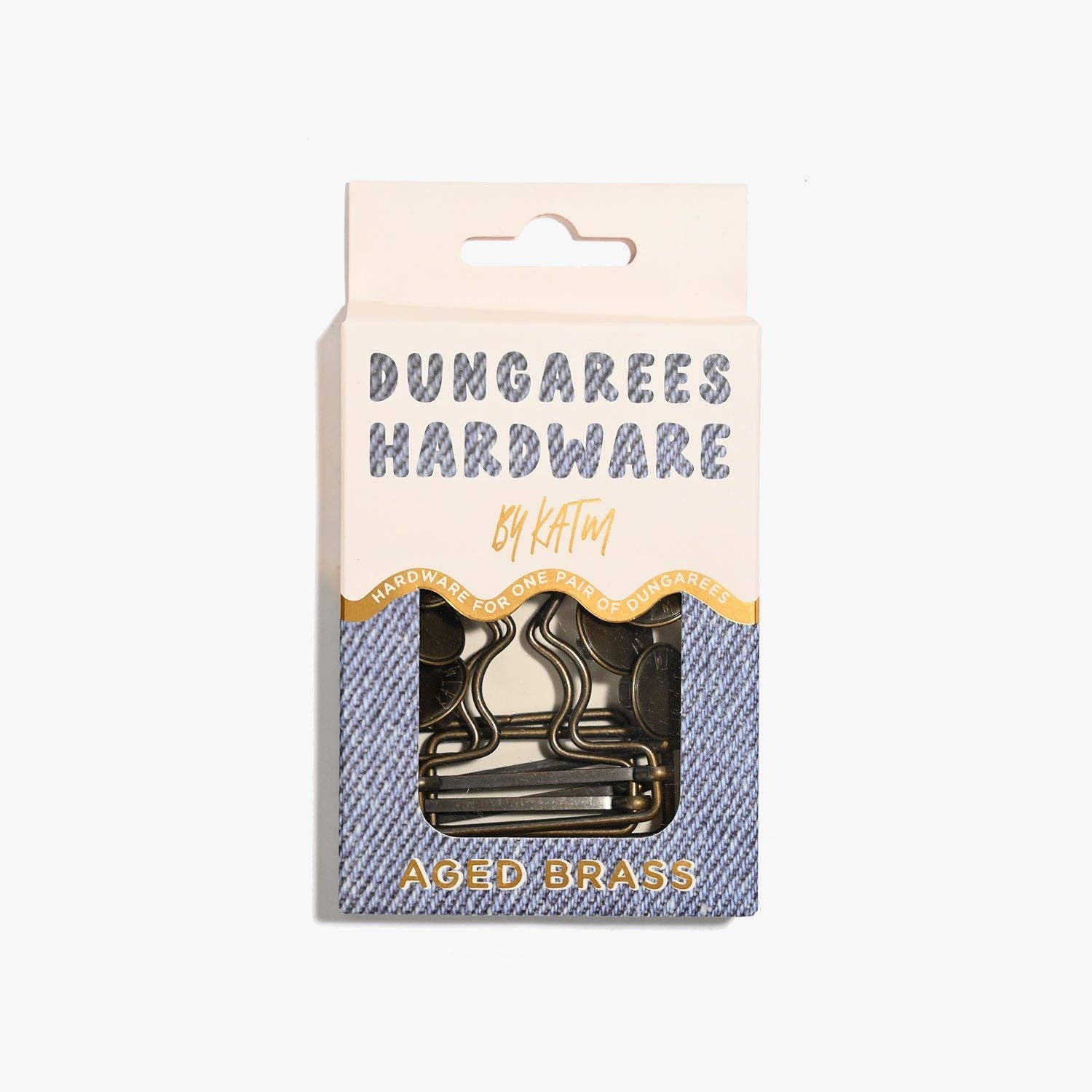 Dungarees Hardware Kit - Aged Brass - Image 3