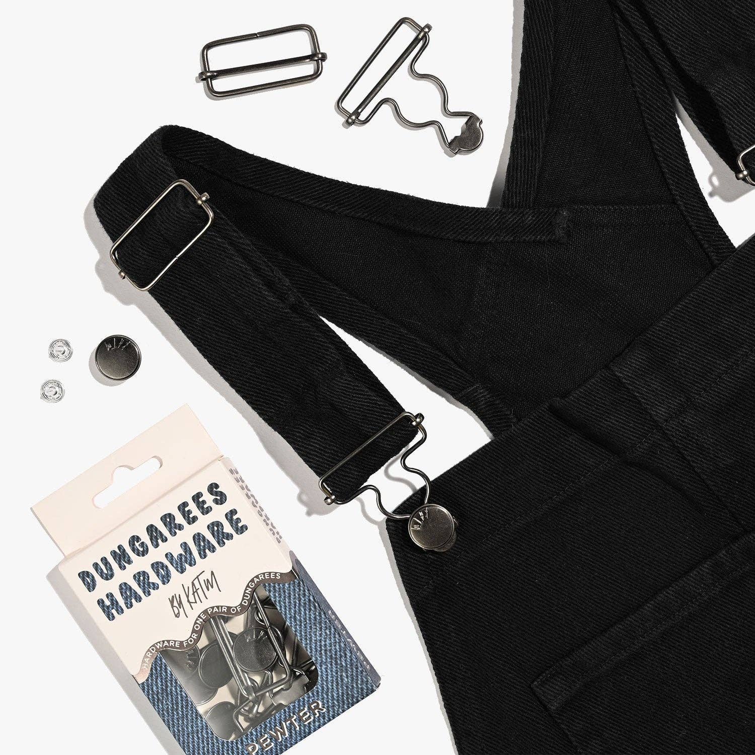Dungarees Hardware Kit - Pewter - Image 2
