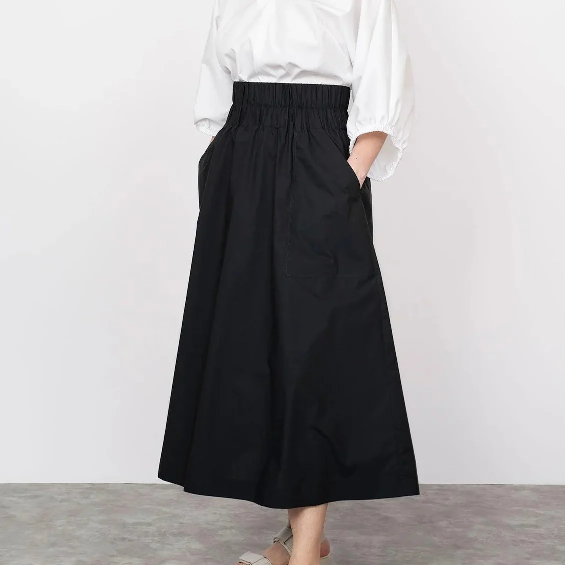 Elastic Waist Maxi Skirt Pattern (MINI-3XL)