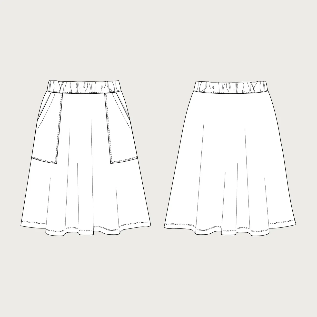 Elastic Waist Maxi Skirt Pattern (MINI-3XL) - Image 6