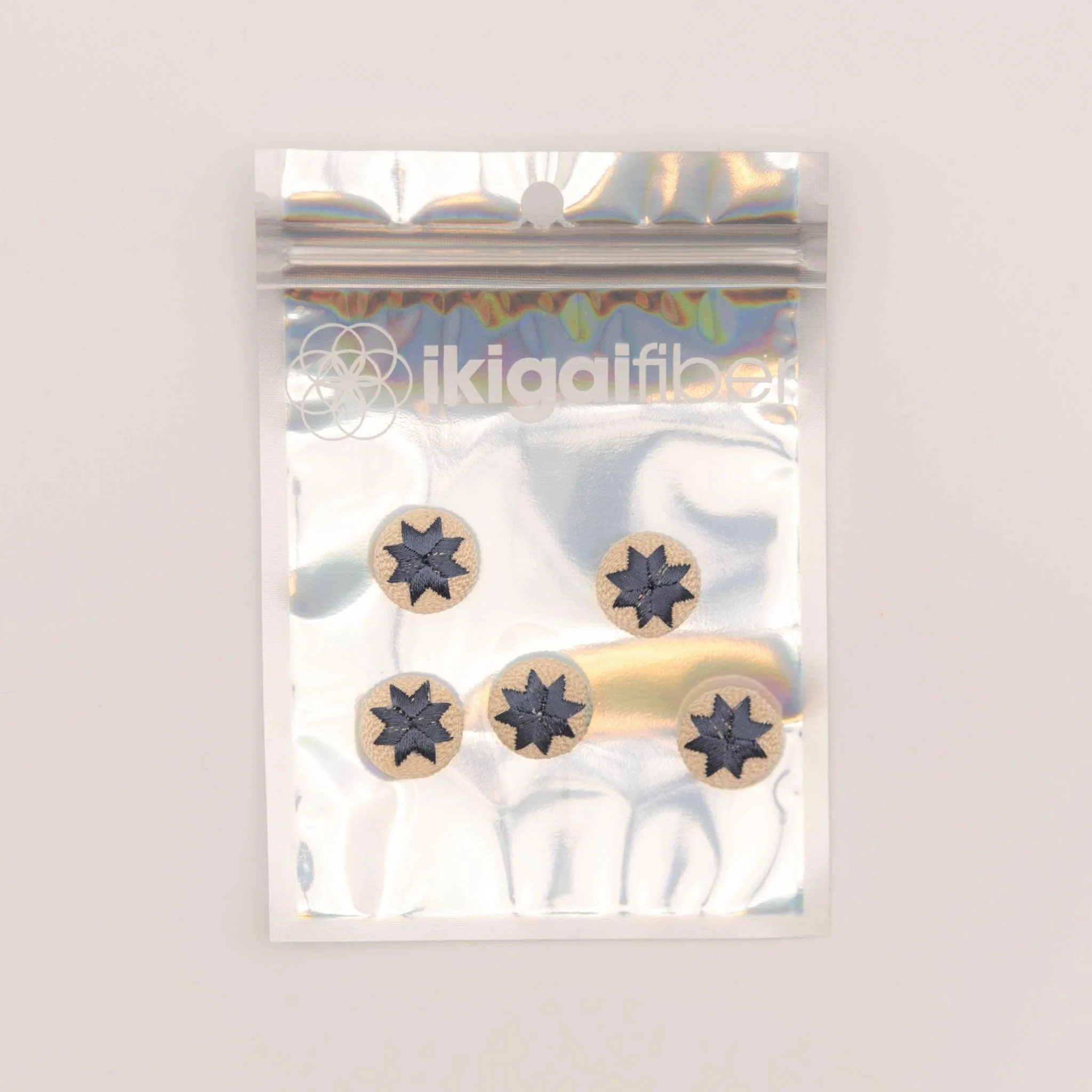 Embroidered Buttons Steel