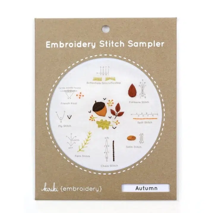 Autumn Embroidery Stitch Sampler