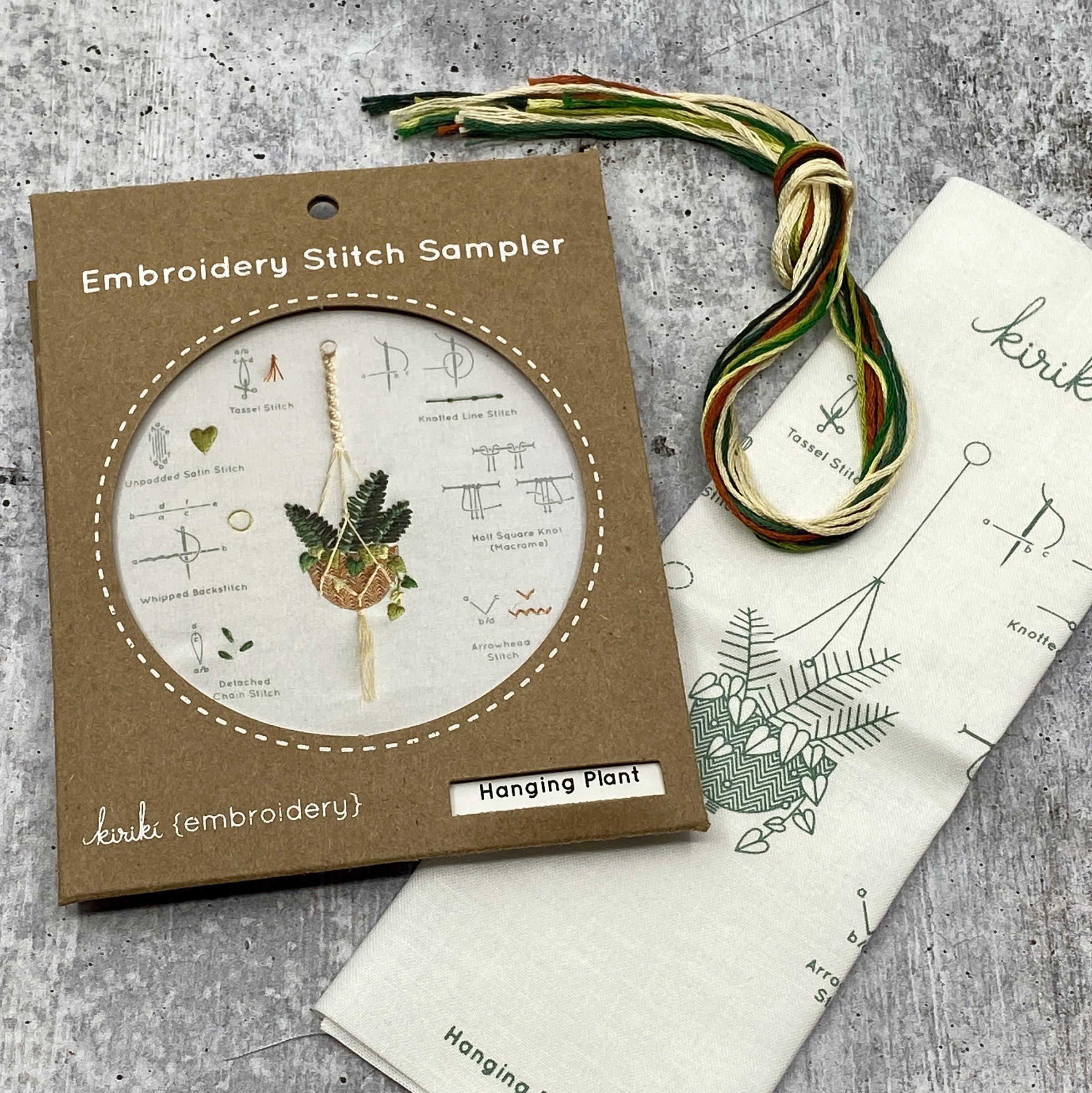 Hanging Plant Embroidery Stitch Sampler