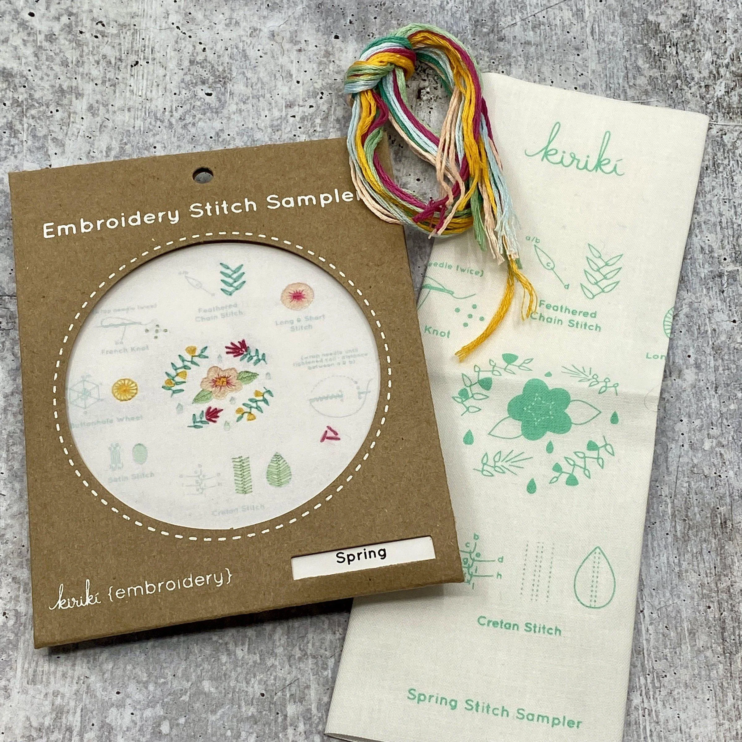 Spring Embroidery Stitch Sampler