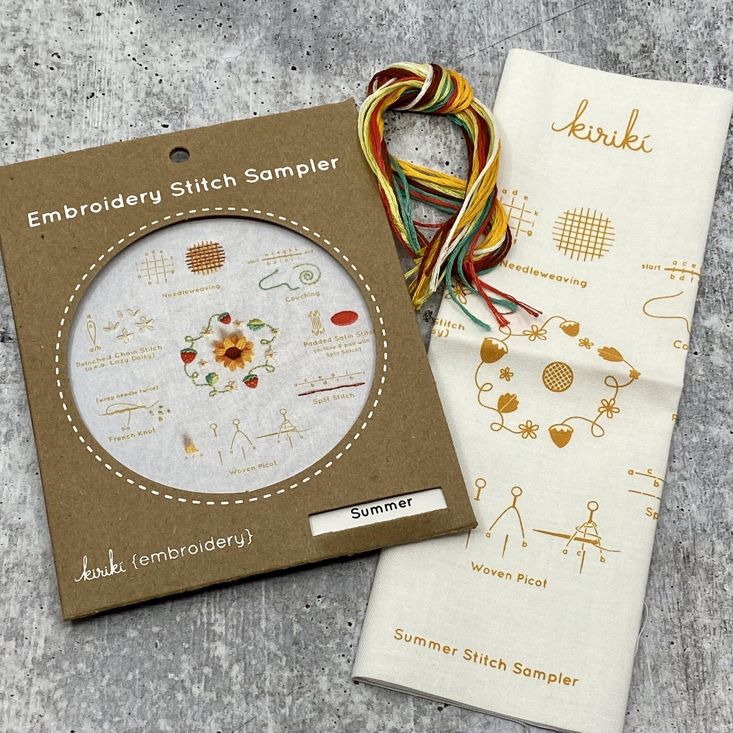 Summer Embroidery Stitch Sampler