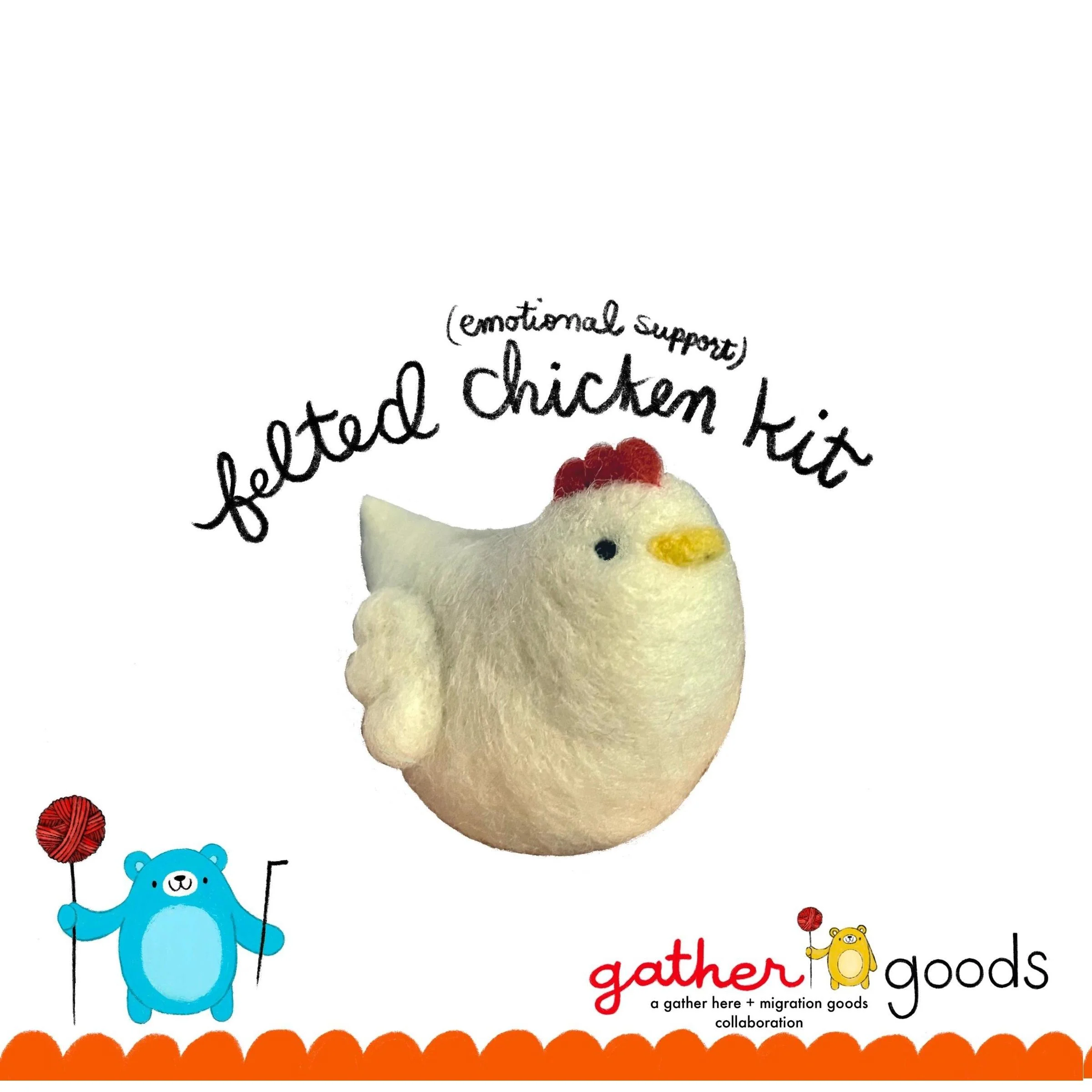 Emotional Support Chicken - Basic Needle Felting Kit - Image 3
