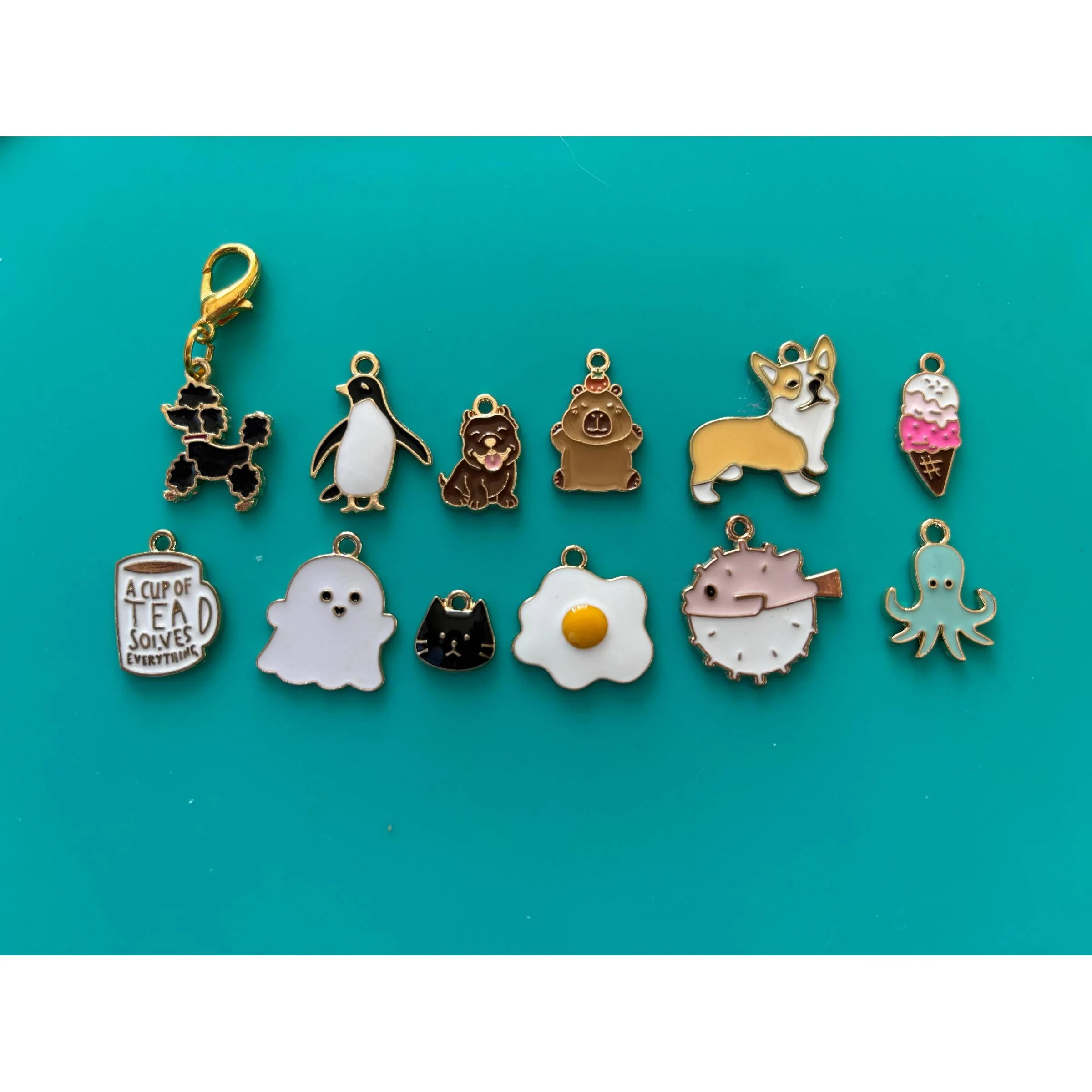 Enamel Stitch Marker - Black Cat Head - Image 6
