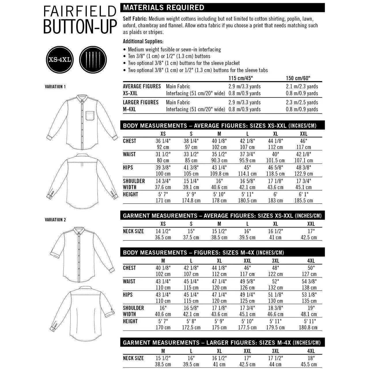 Fairfield Button-up Shirt Pattern - Image 5