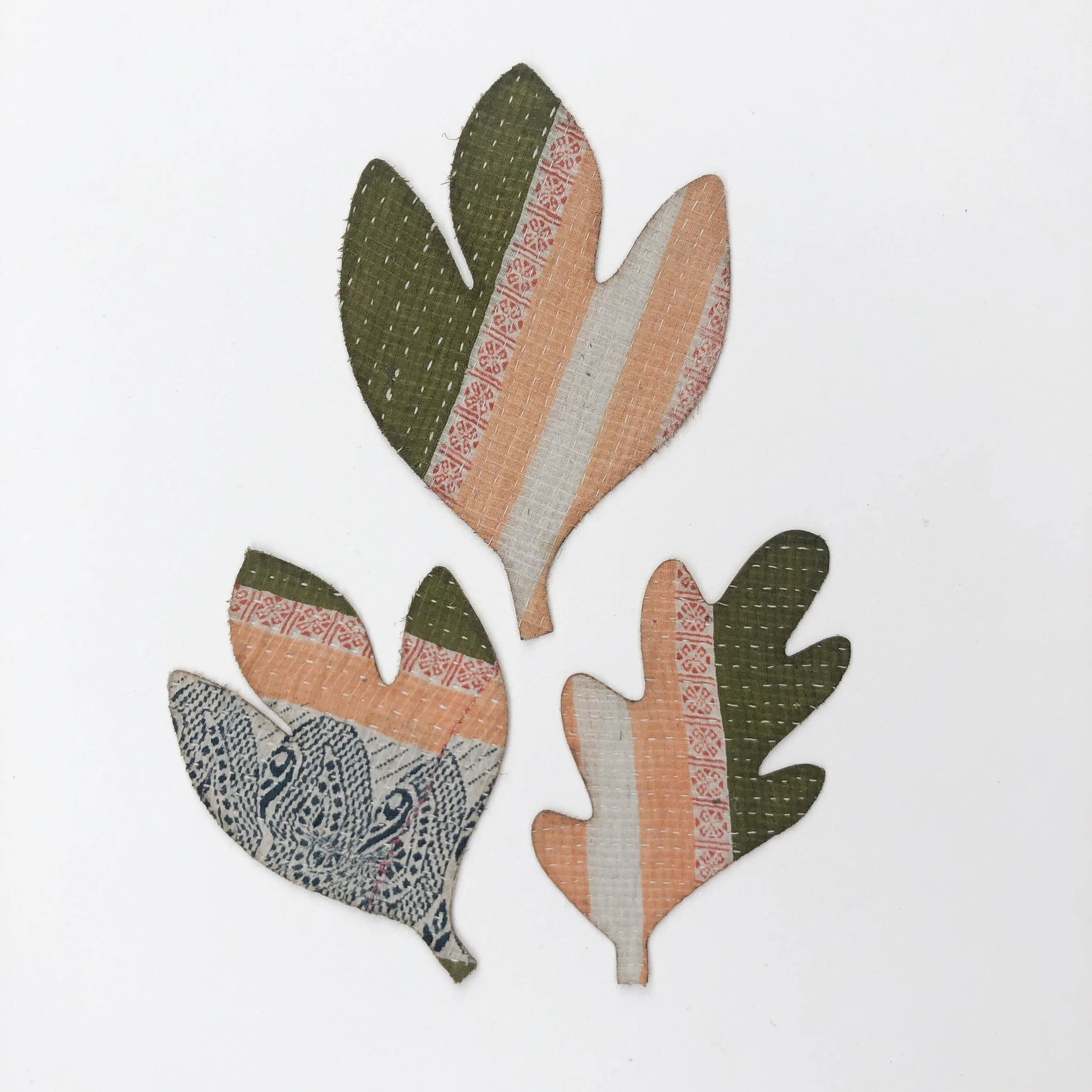 Medium Kantha Leaf Iron-On Patch