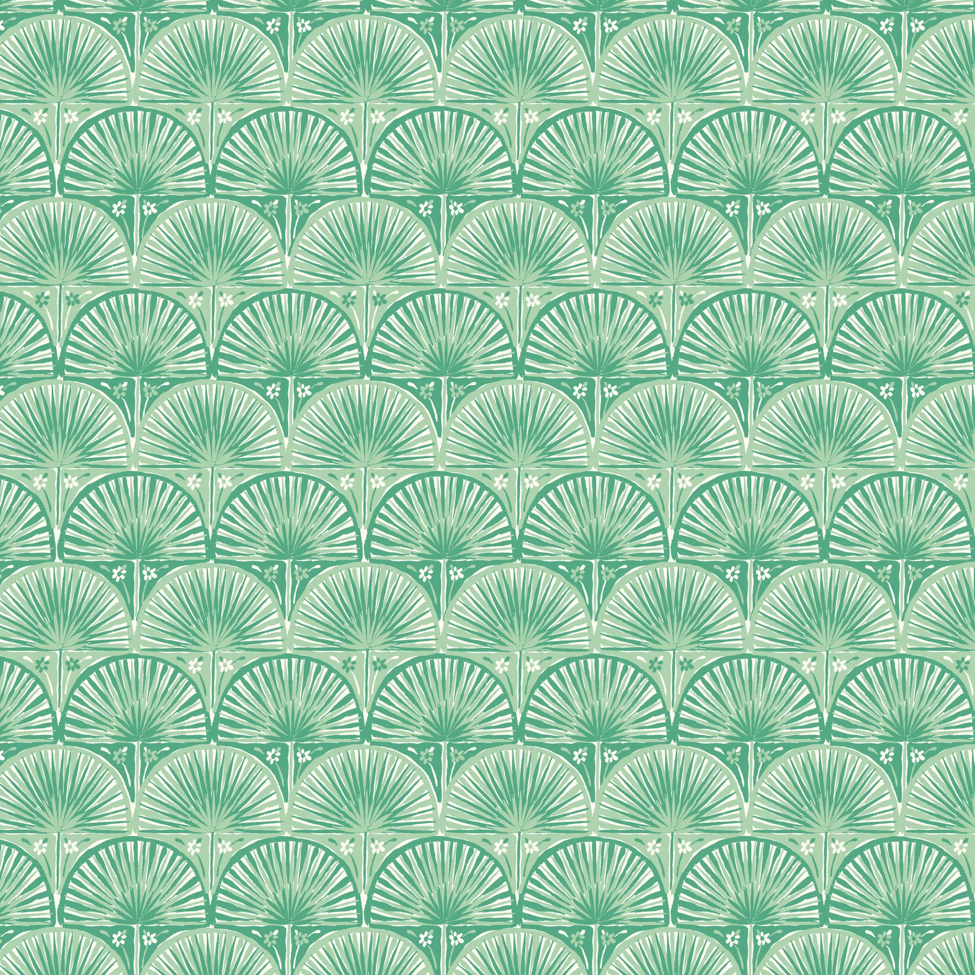 Fan Palm Scallop Green