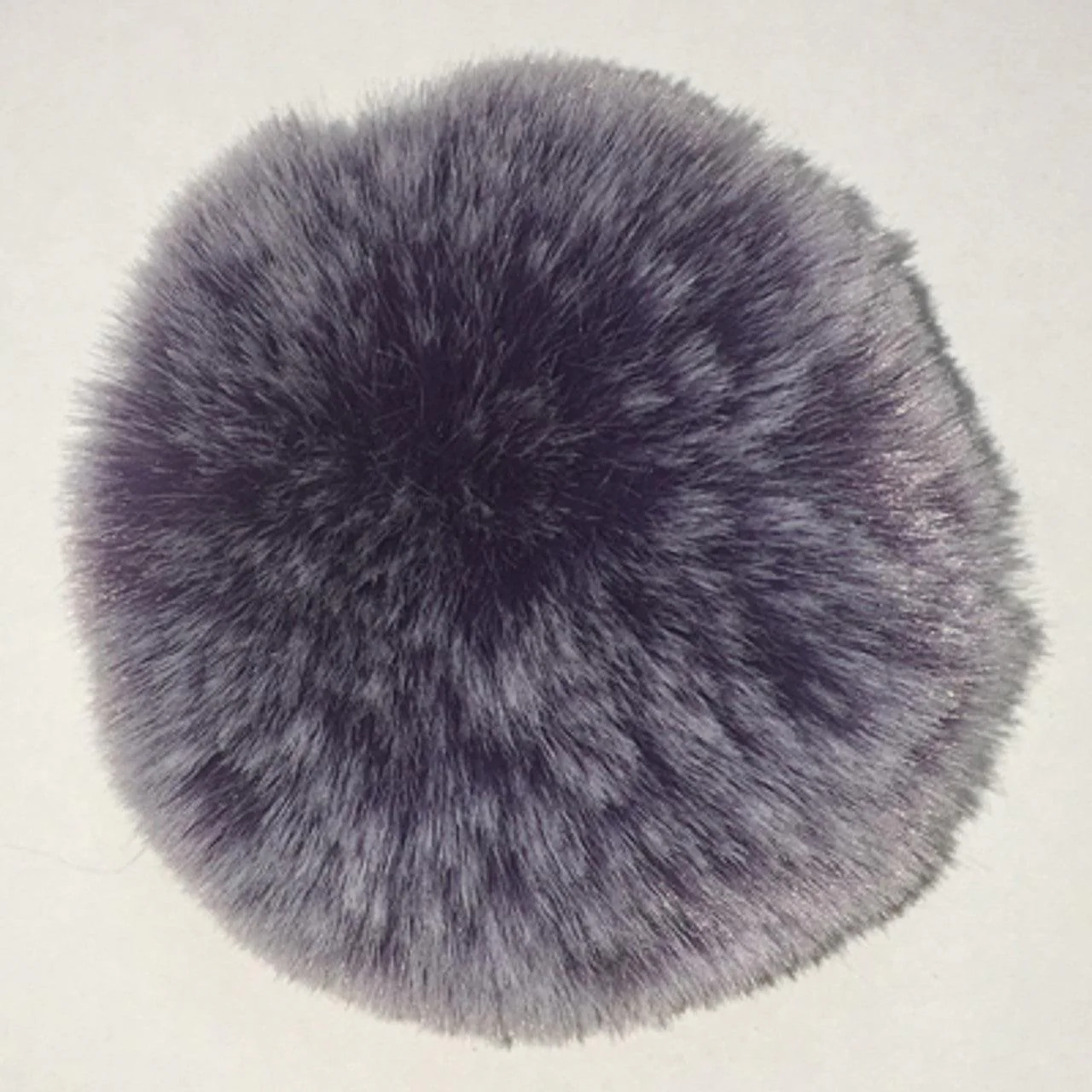 Faux Frosted Rabbit Fur Pompom - Frosted Purple