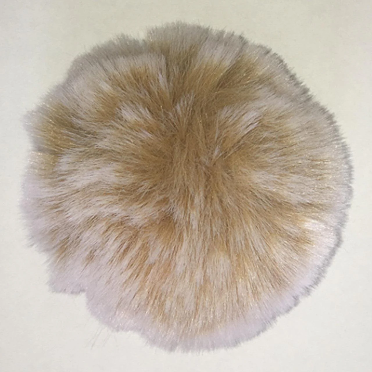 Faux Frosted Rabbit Fur Pompom - Frosted Tan
