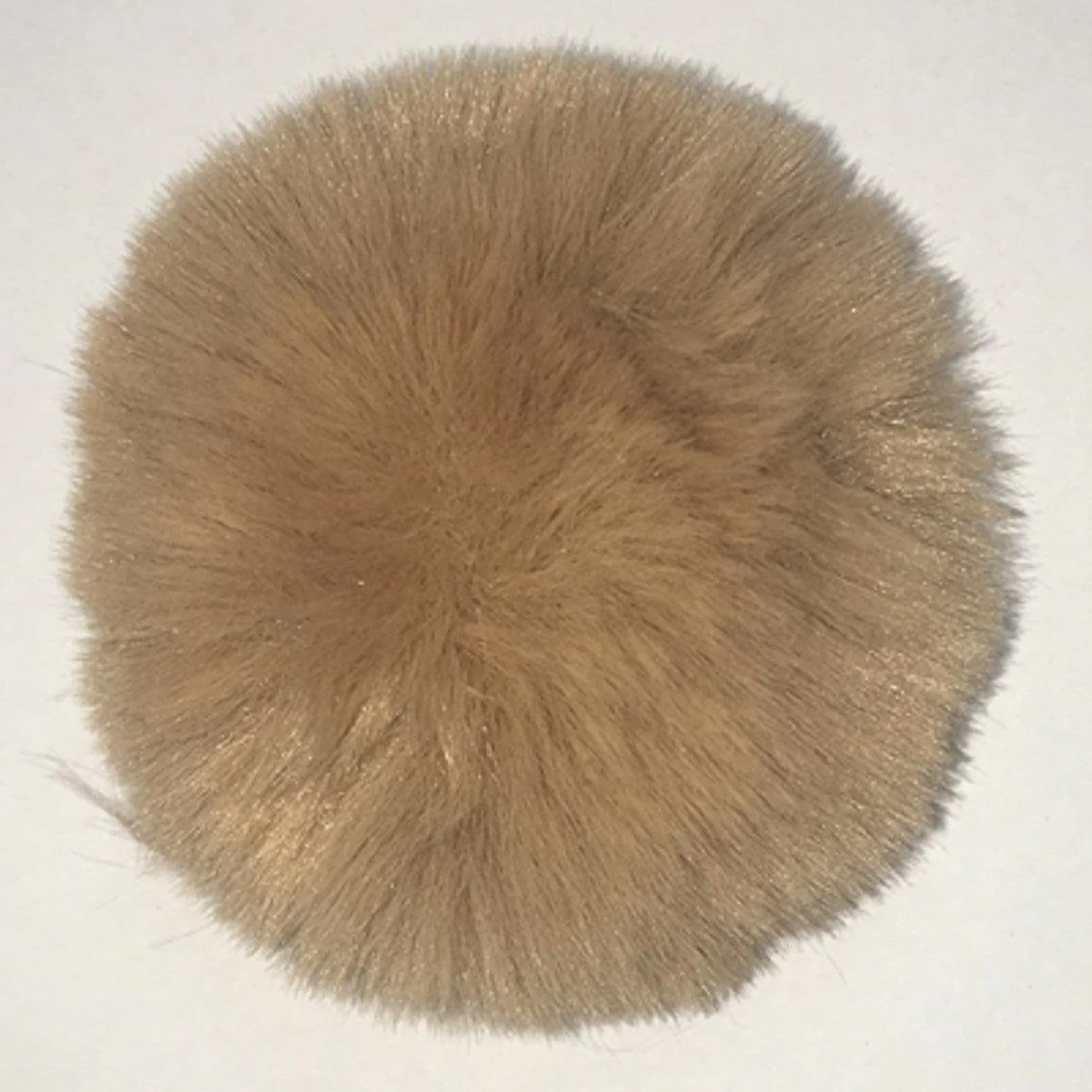 Faux Rabbit Fur Pompom - Tan