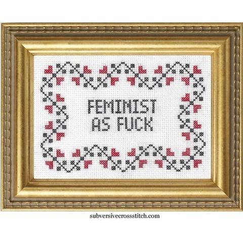 Feminist As F*ck Deluxe Cross Stitch Kit