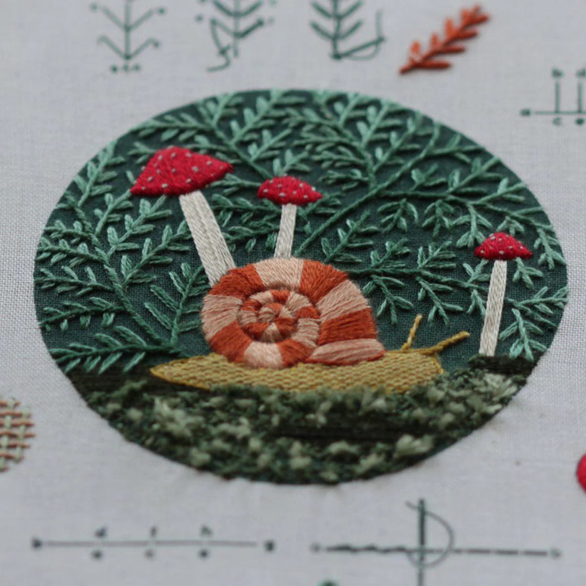 Forest Floor Embroidery Stitch Sampler - Image 2