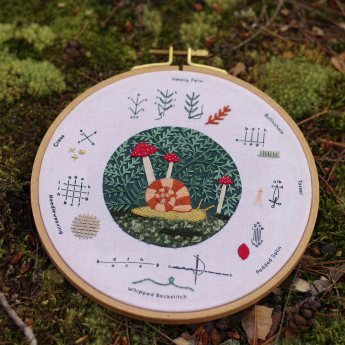 Forest Floor Embroidery Stitch Sampler - Image 3